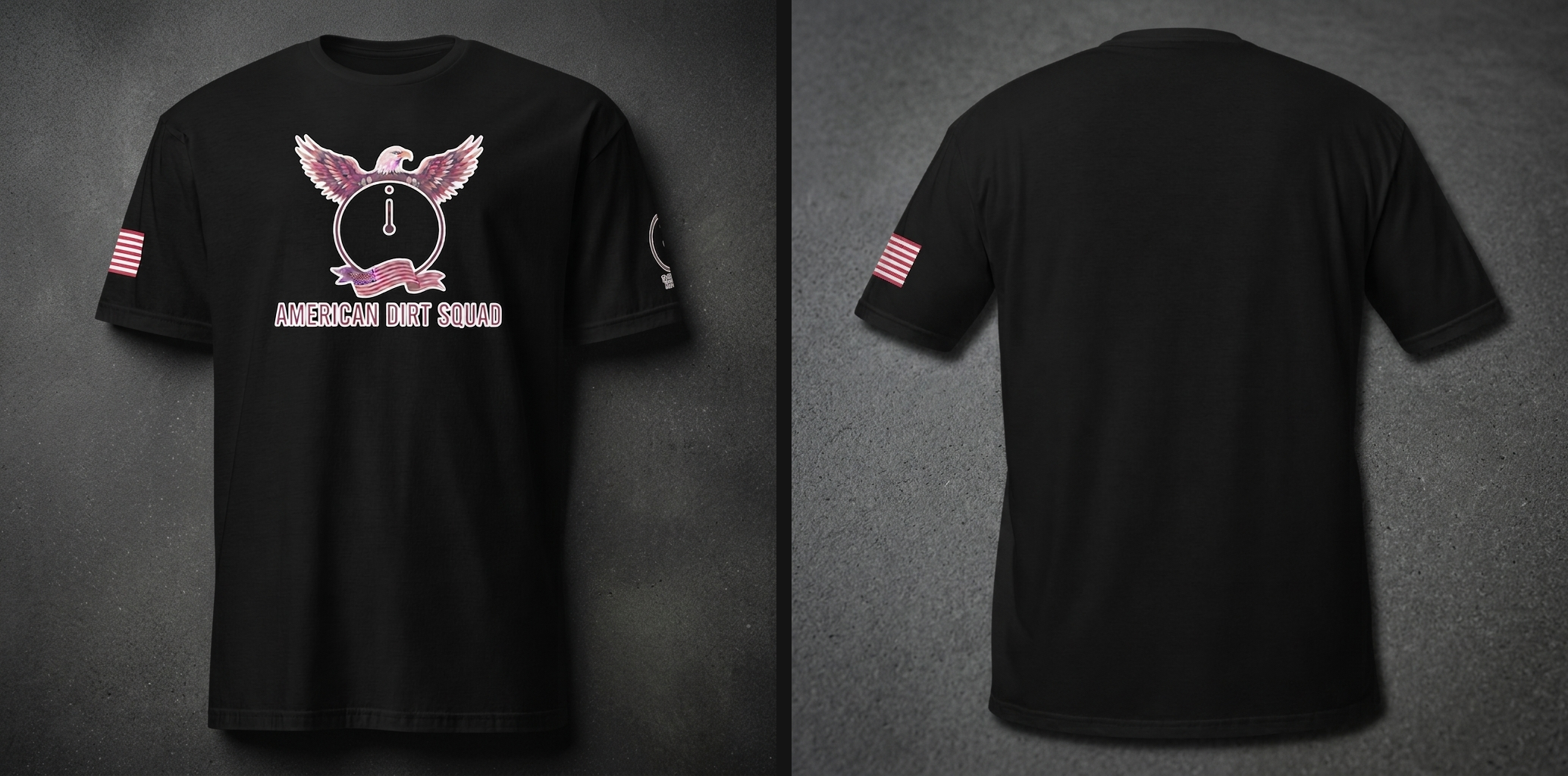 AMERICAN DIRT SQUAD TEE — on model
