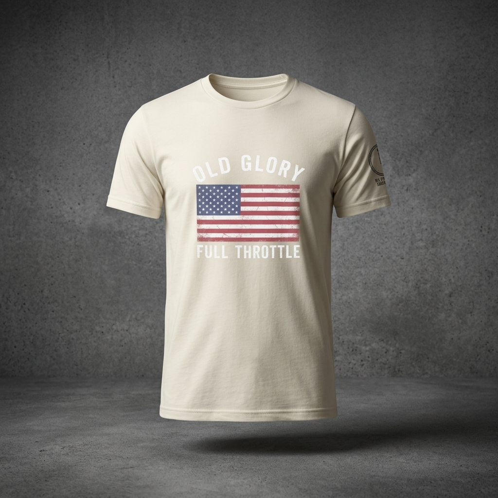 OLD GLORY FULL THROTTLE TEE